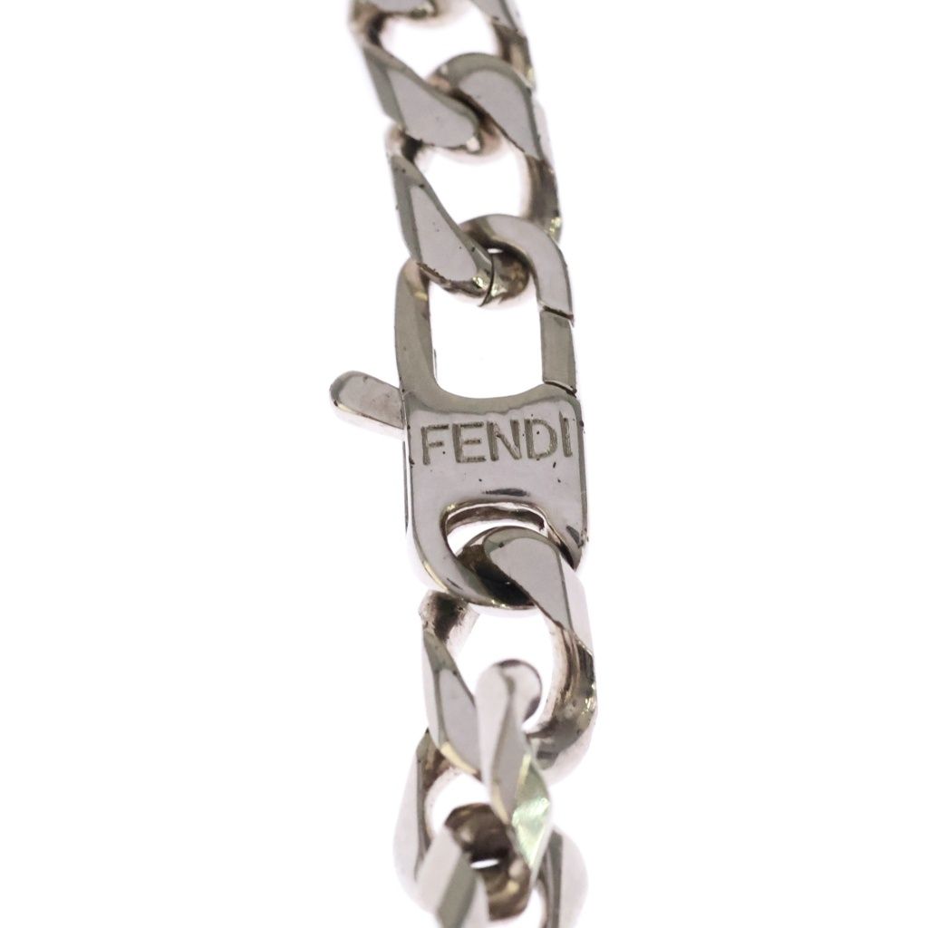 Fendi Baguette FF Logo Chain Bracelet Silver — view 4