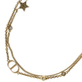 Dior Petit CD Double Necklace Logo Star Chain Gold