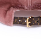 Louis Vuitton LV Touch Velour Monogram Flower Embroidery Baseball Cap Hat Pink — view 7