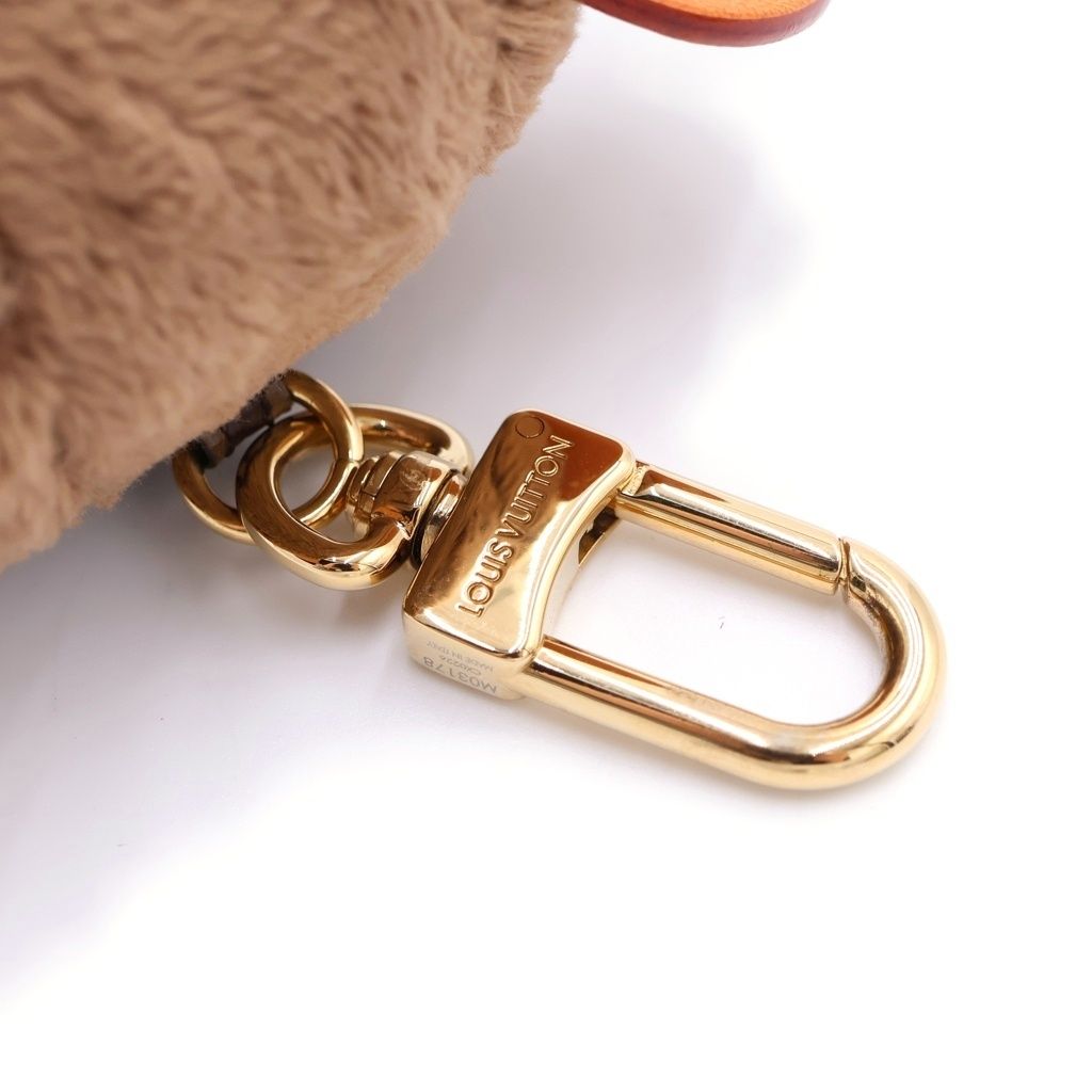 Louis Vuitton LV Bear Bag Charm Key Holder Brown Gold — view 6