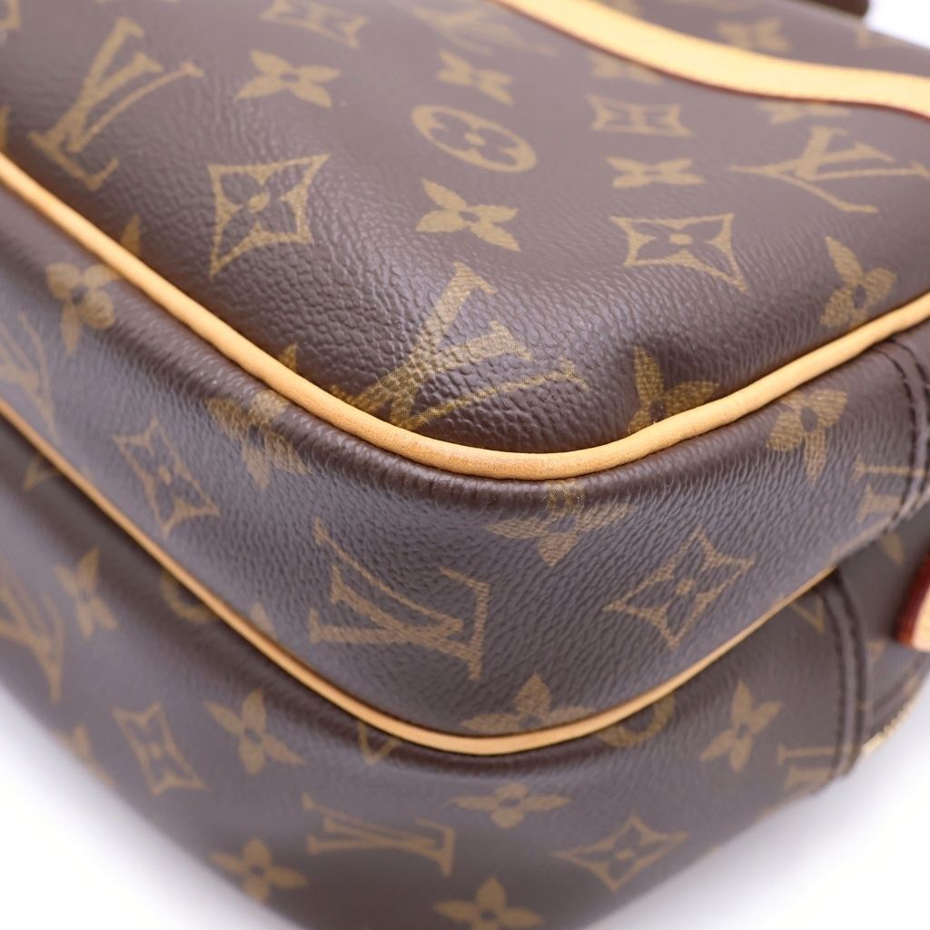 Louis Vuitton Monogram Reporter PM Leather Shoulder Bag Brown — view 5