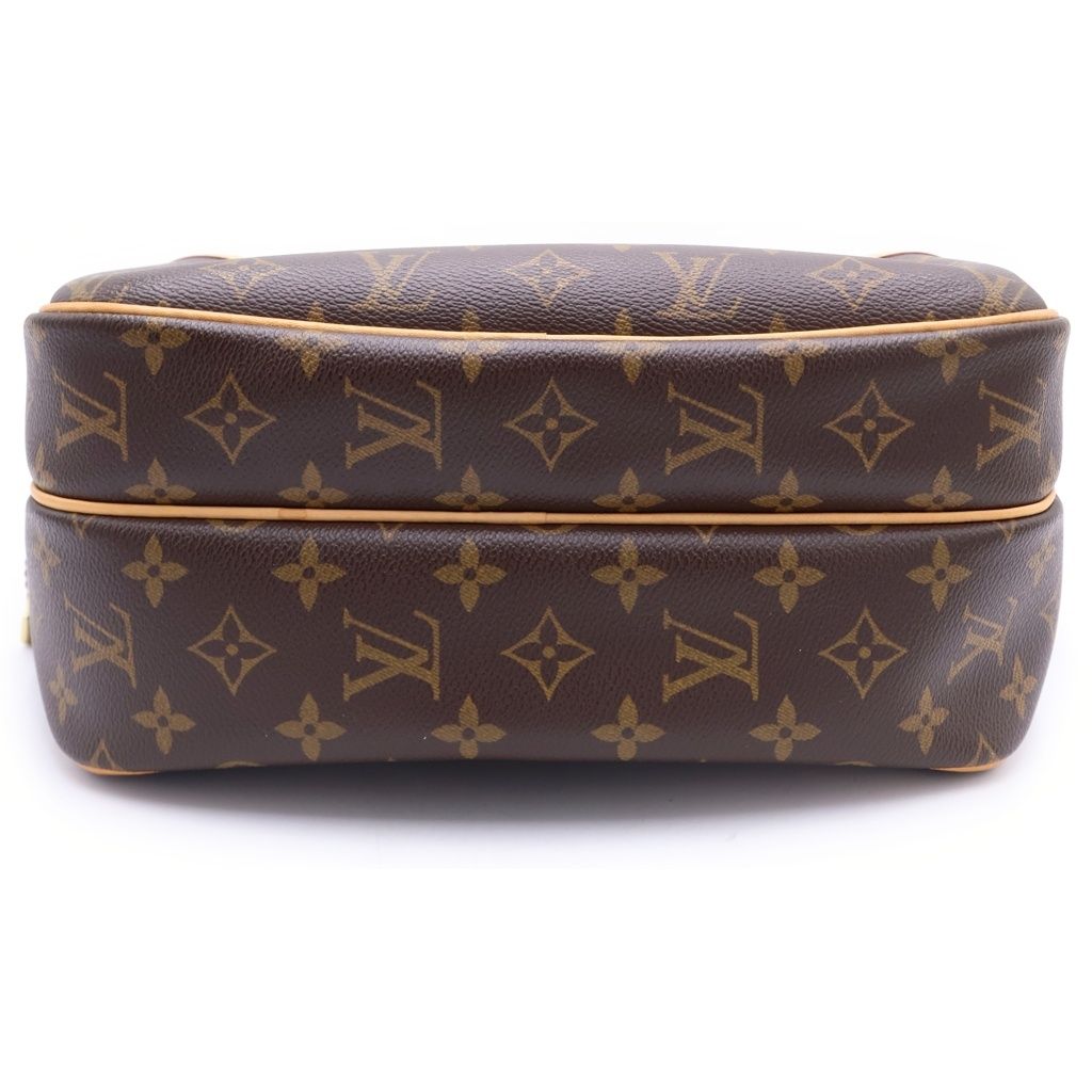 Louis Vuitton Monogram Reporter PM Leather Shoulder Bag Brown — view 4