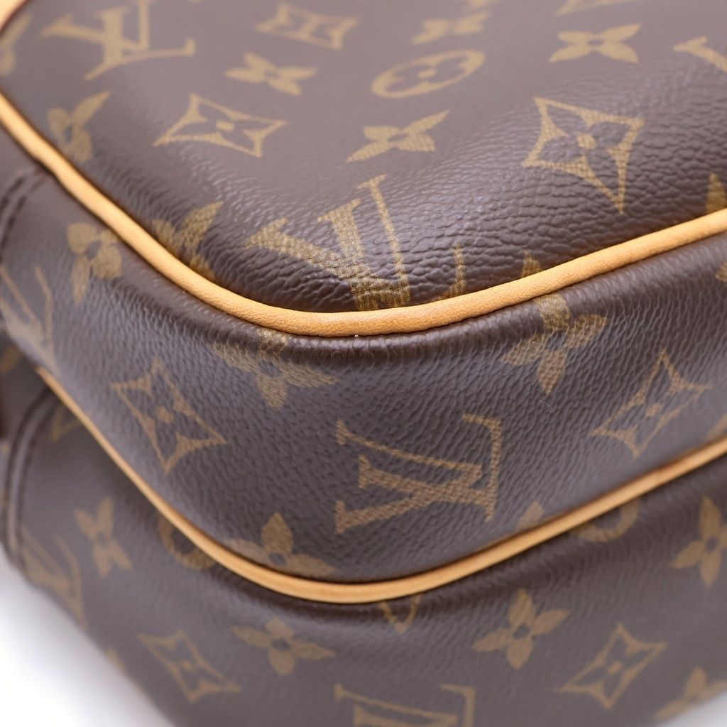 Louis Vuitton Monogram Reporter PM Leather Shoulder Bag Brown — view 6