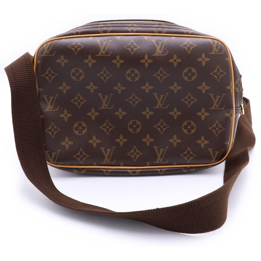 Louis Vuitton Monogram Reporter PM Leather Shoulder Bag Brown — view 2