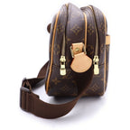 Louis Vuitton Monogram Reporter PM Leather Shoulder Bag Brown — view 3