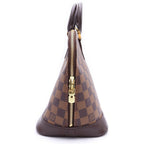 Louis Vuitton Damier Alma PM Handbag Brown Leather Gold — view 3