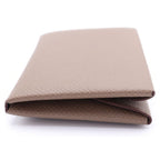 Hermes Calvi Duo Etoupe Epsom Coin Case Mini Wallet Gray Ju Brown Leather — view 3