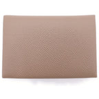 Hermes Calvi Duo Etoupe Epsom Coin Case Mini Wallet Gray Ju Brown Leather