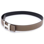 Hermes Constance Belt Reversible Black Etoupe Silver — view 4