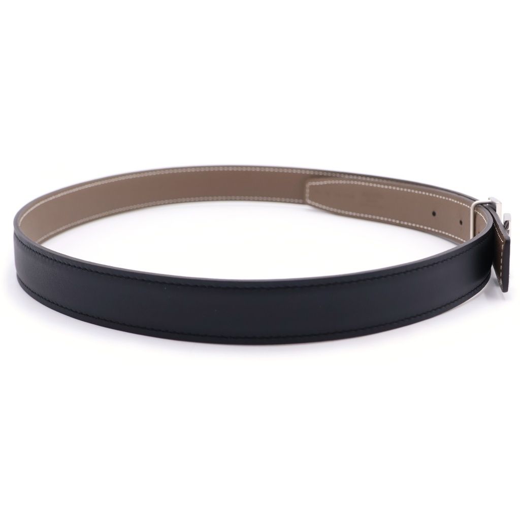 Hermes Constance Belt Reversible Black Etoupe Silver — view 3