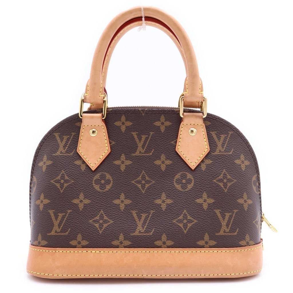 Louis Vuitton Monogram Alma BB 2-Way Shoulder Bag Brown Leather Gold — view 2