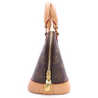 Louis Vuitton Monogram Alma BB 2-Way Shoulder Bag Brown Leather Gold — view 3