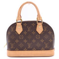 Louis Vuitton Monogram Alma BB 2-Way Shoulder Bag Brown Leather Gold