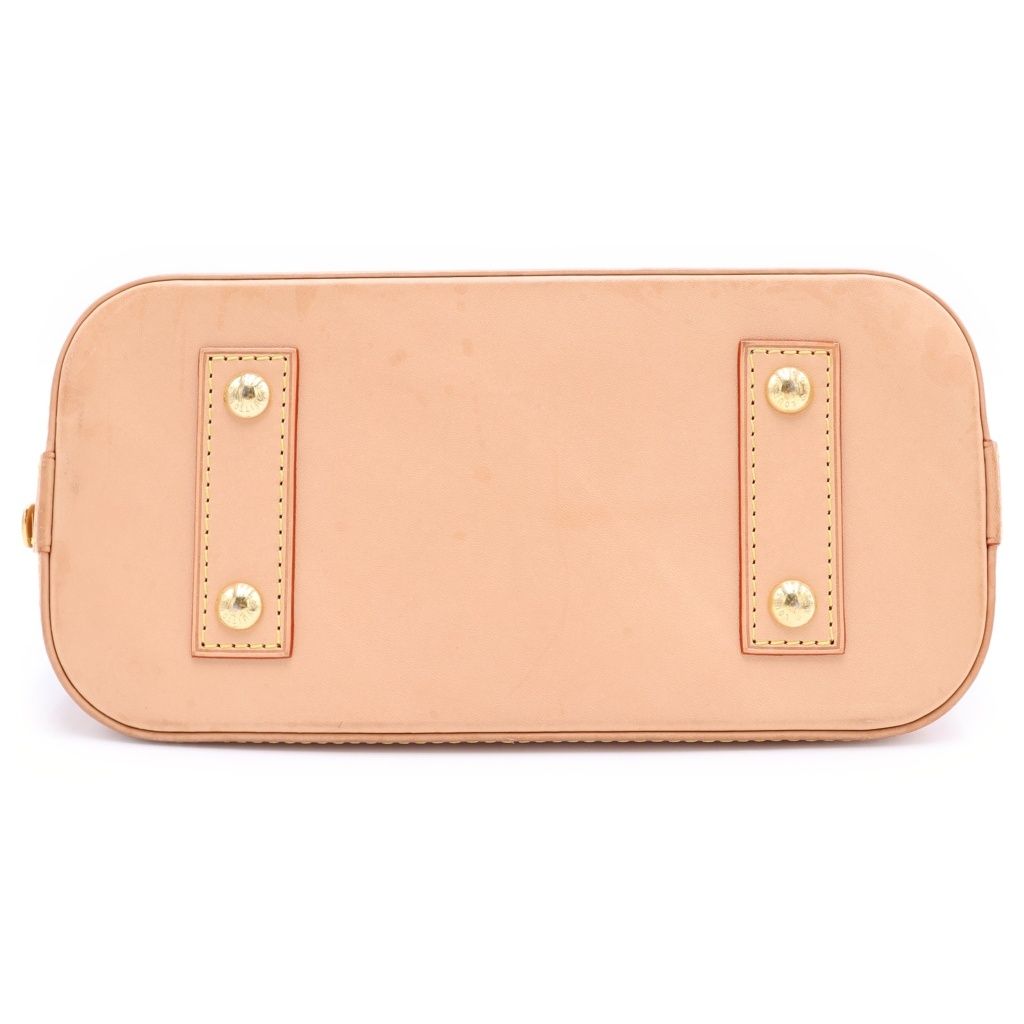 Louis Vuitton Monogram Alma BB 2-Way Shoulder Bag Brown Leather Gold — view 4