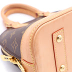 Louis Vuitton Monogram Alma BB 2-Way Shoulder Bag Brown Leather Gold — view 6