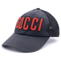 Gucci Logo Mesh Cap Hat Cotton Black