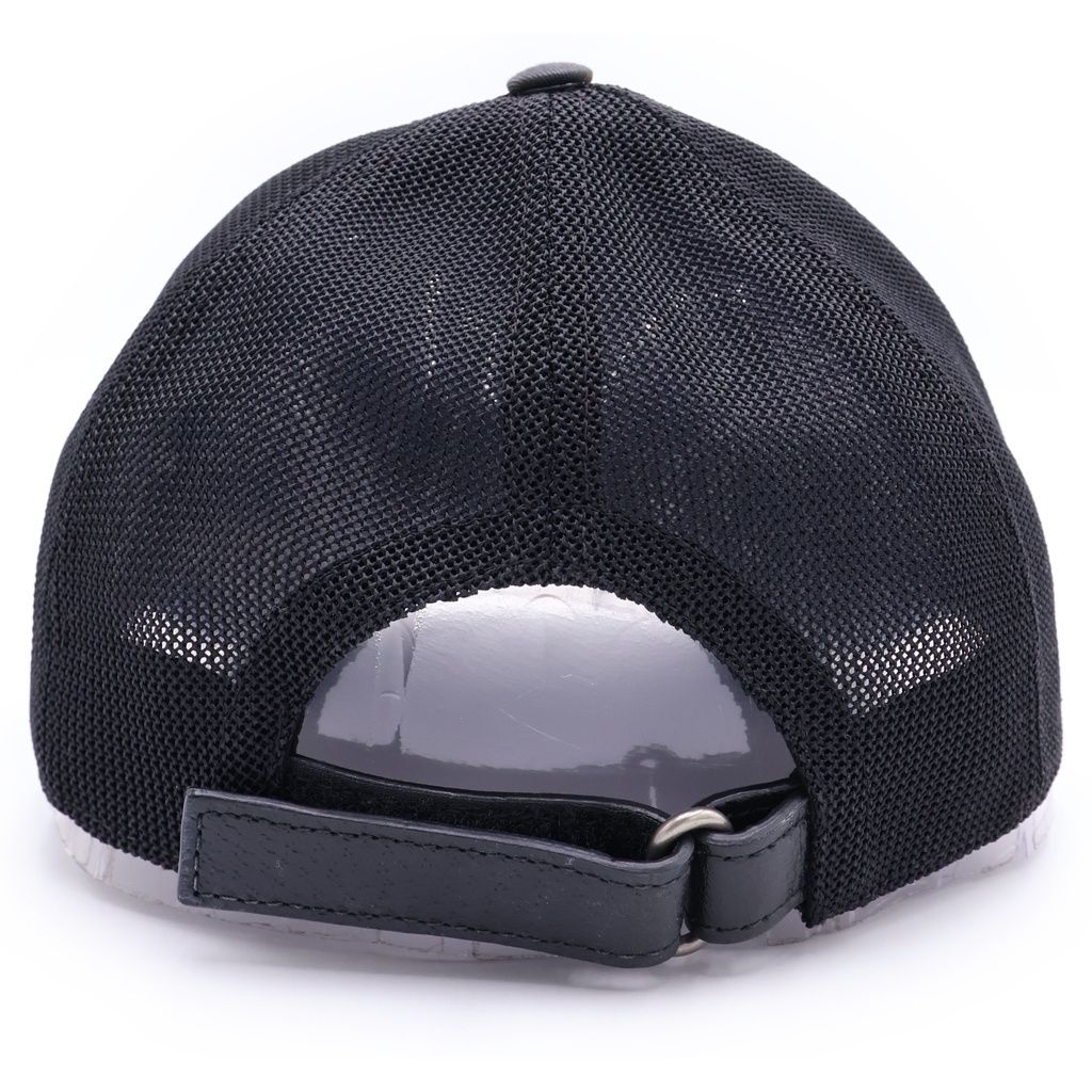 Gucci Logo Mesh Cap Hat Cotton Black — view 2