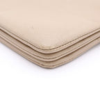 Celine Trio Small Leather Shoulder Bag Pouch Pochette Beige — view 5