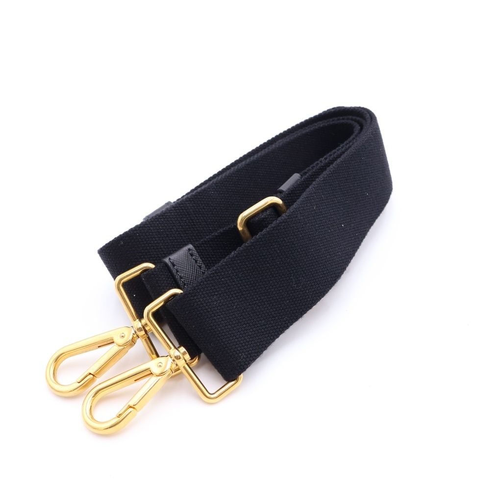 Prada Gray Slux 2-Way Shoulder Bag Black White Leather Silver — view 8