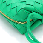 Bottega Veneta Mini Loop Camera Shoulder Bag Intrecciato Leather Green — view 6