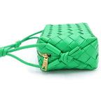 Bottega Veneta Mini Loop Camera Shoulder Bag Intrecciato Leather Green — view 3