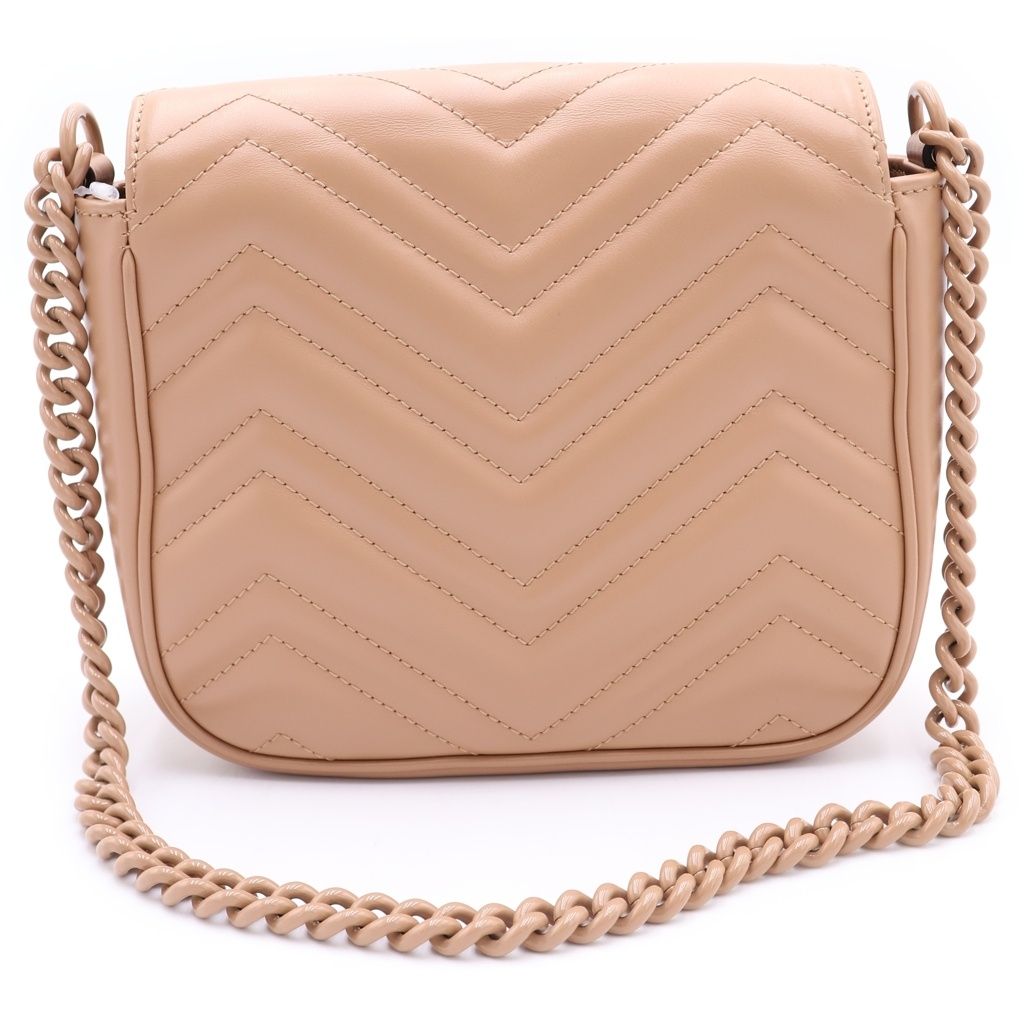 Gucci GG Marmont Quilted Leather Shoulder Bag Beige — view 2