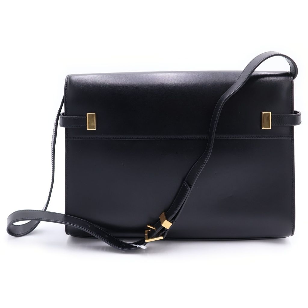 Saint Laurent Paris Manhattan Shoulder Bag Black Leather — view 2