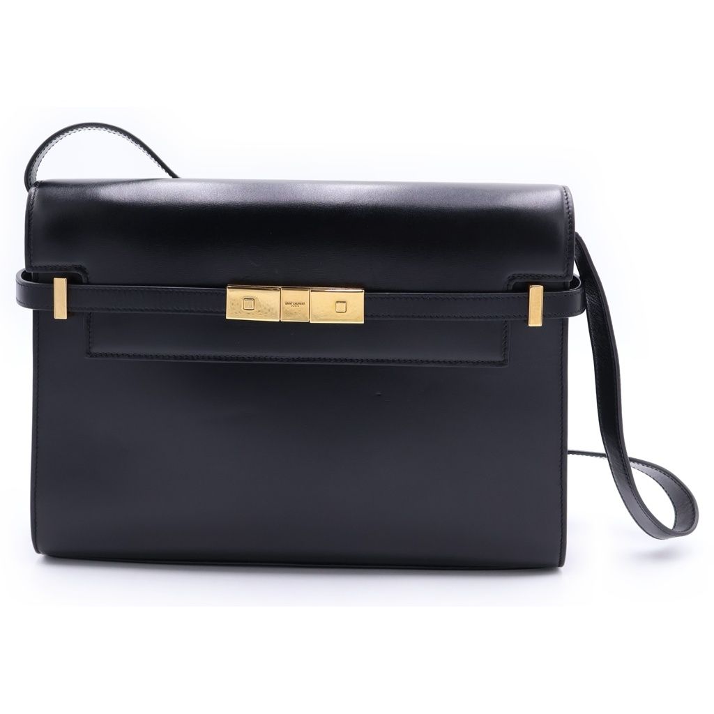 Saint Laurent Paris Manhattan Shoulder Bag Black Leather