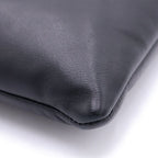 Saint Laurent Paris Puffy Pouch Clutch Large Leather Black — view 5