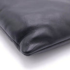 Saint Laurent Paris Puffy Pouch Clutch Large Leather Black — view 6