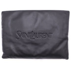 Saint Laurent Paris Puffy Pouch Clutch Large Leather Black