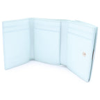 Loewe Anagram Logo Plate Trifold Leather Compact Wallet Light Blue — view 4