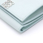 Loewe Anagram Logo Plate Trifold Leather Compact Wallet Light Blue — view 5