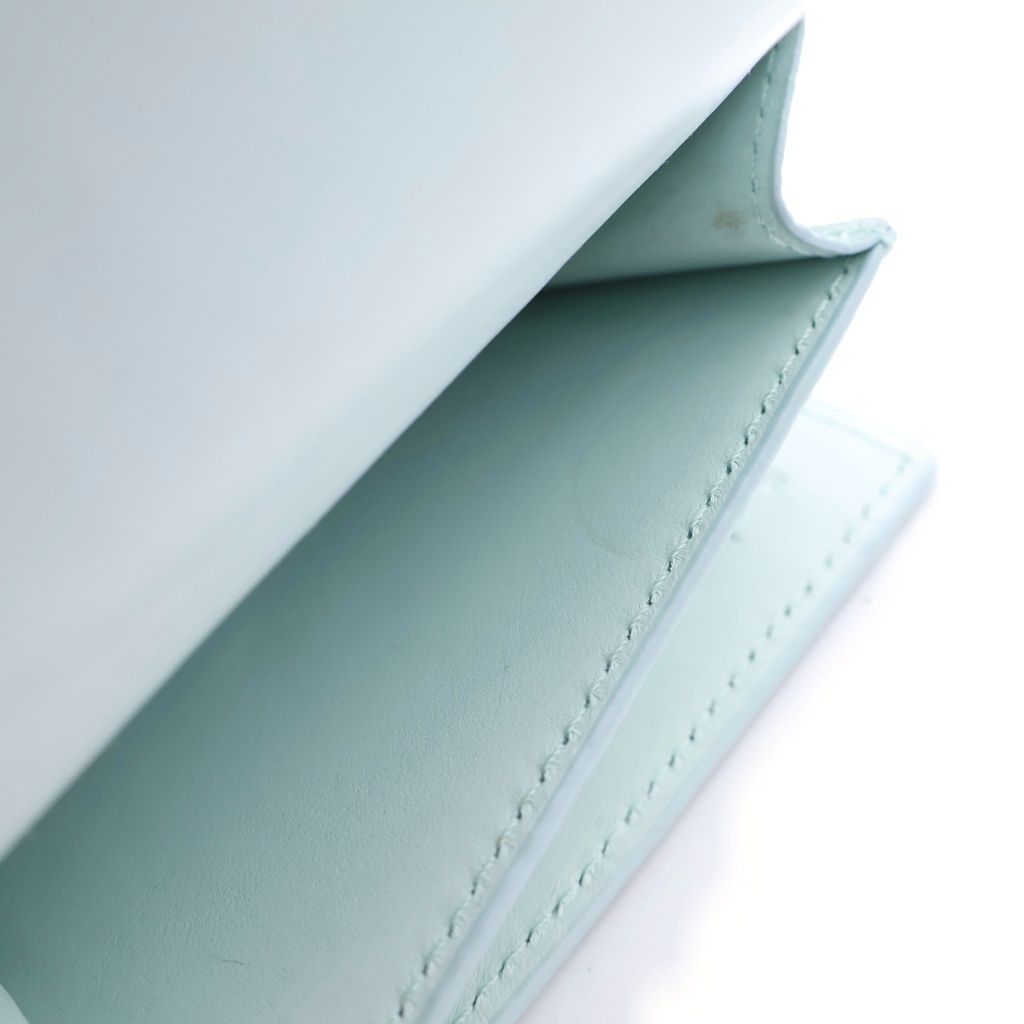 Loewe Anagram Logo Plate Trifold Leather Compact Wallet Light Blue — view 6