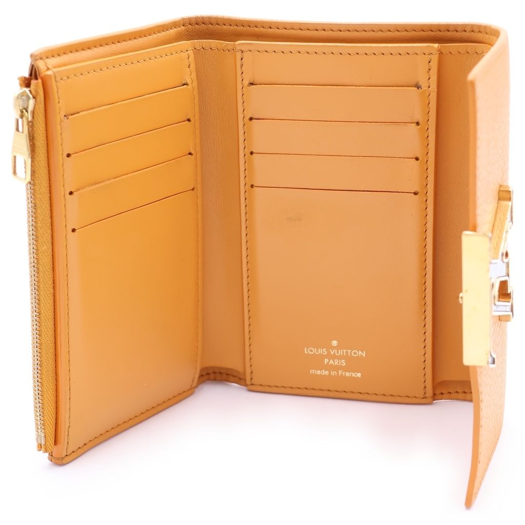 Louis Vuitton Portefeuille Capucines Compact Wallet Trifold Leather Saffron — view 4