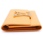 Louis Vuitton Portefeuille Capucines Compact Wallet Trifold Leather Saffron — view 3