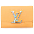 Louis Vuitton Portefeuille Capucines Compact Wallet Trifold Leather Saffron