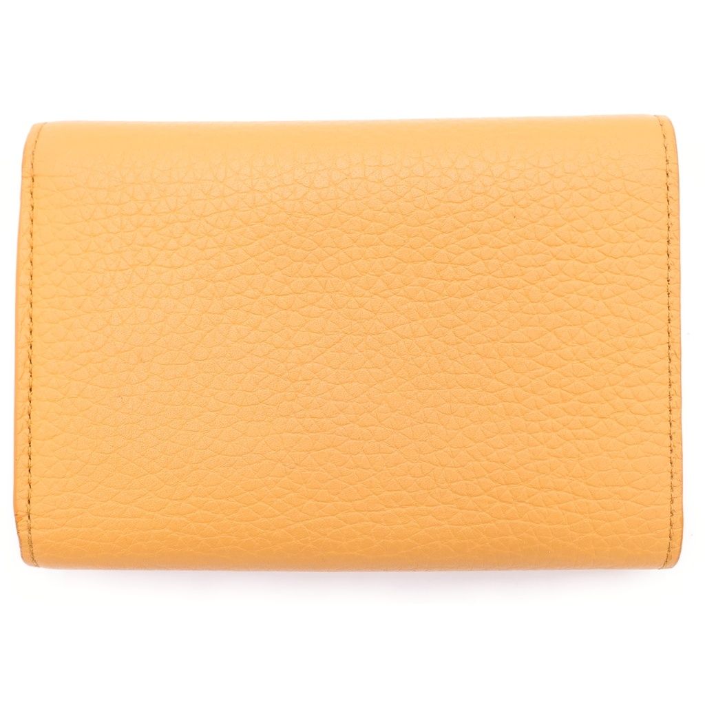 Louis Vuitton Portefeuille Capucines Compact Wallet Trifold Leather Saffron — view 2