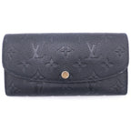 Louis Vuitton Monogram Empreinte Portefeuille Emily Wallet Leather Noir