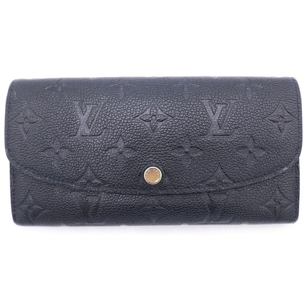 Louis Vuitton Monogram Empreinte Portefeuille Emily Wallet Leather Noir