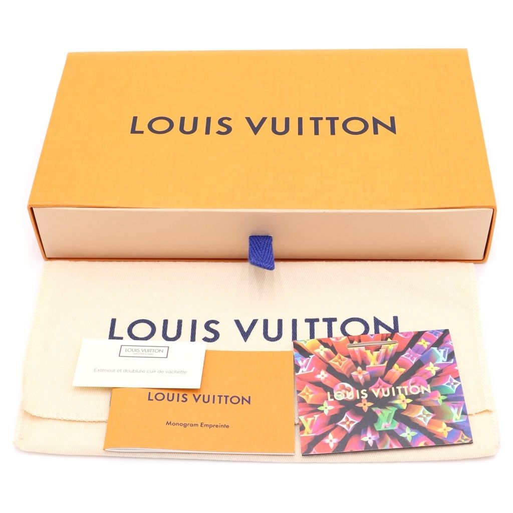 Louis Vuitton Monogram Empreinte Portefeuille Emily Wallet Leather Noir — view 6