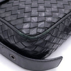 Bottega Veneta Intrecciato Leather Shoulder Bag Black — view 6