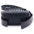Bottega Veneta Intrecciato Leather Shoulder Bag Black — view 4