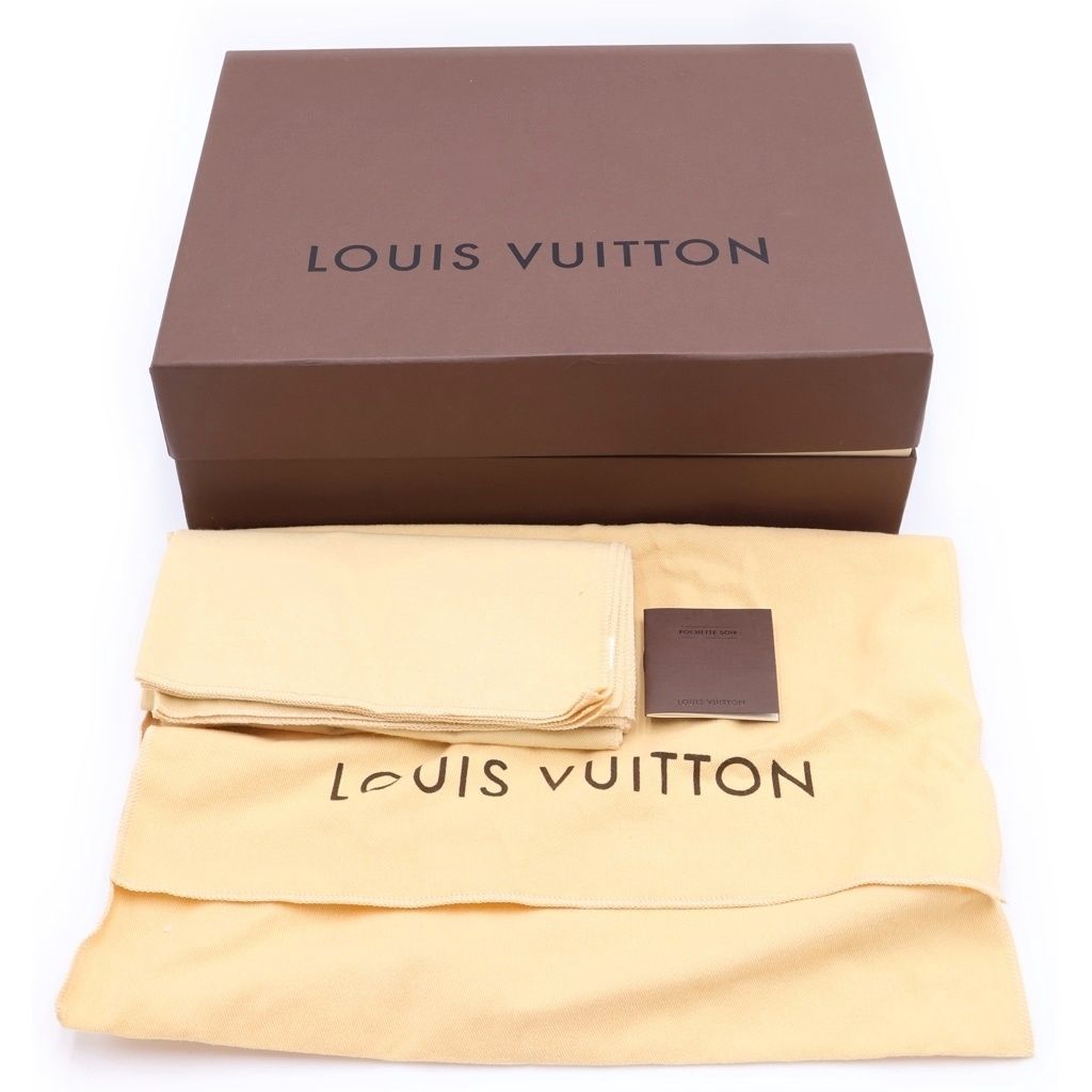 Louis Vuitton Vernis Pochette e East West NM Clutch Handbag Black — view 9