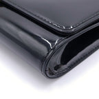Louis Vuitton Vernis Pochette e East West NM Clutch Handbag Black — view 5