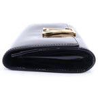 Louis Vuitton Vernis Pochette e East West NM Clutch Handbag Black — view 3