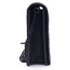Dior Lady Cannage Pouch Chain Shoulder Bag Black Leather — view 3