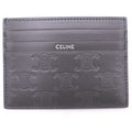 Celine Large Card Holder Triomphe Embossed Calfskin Gray