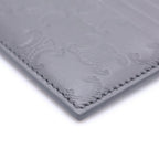Celine Large Card Holder Triomphe Embossed Calfskin Gray — view 5