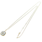 Celine Triomphe Brass Pearl Necklace Gold — view 2